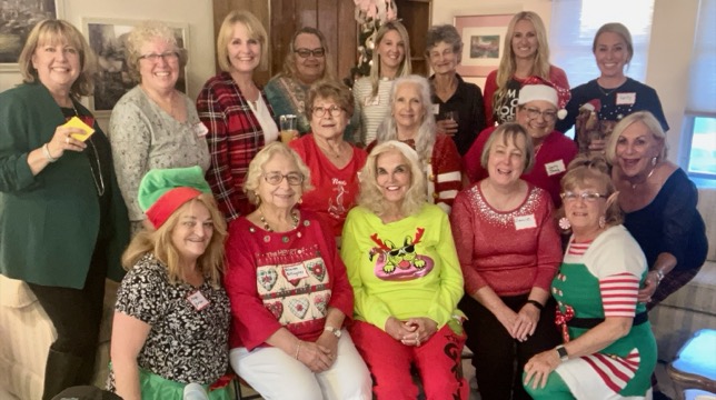Residents at a holiday party
