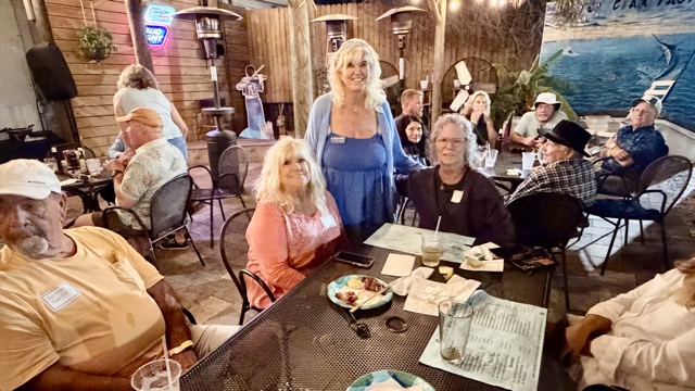 Neighbors gathering at a community dinner
