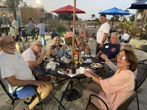 Residents enjoying an outdoor social event
